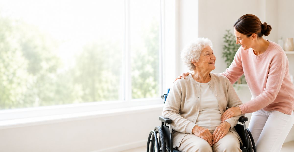 Opiekunka i seniorka — opieka zaczyna się od człowieka