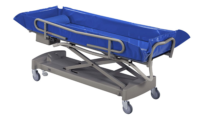 Wózkowanna hydrauliczna do transportu i higieny pacjenta